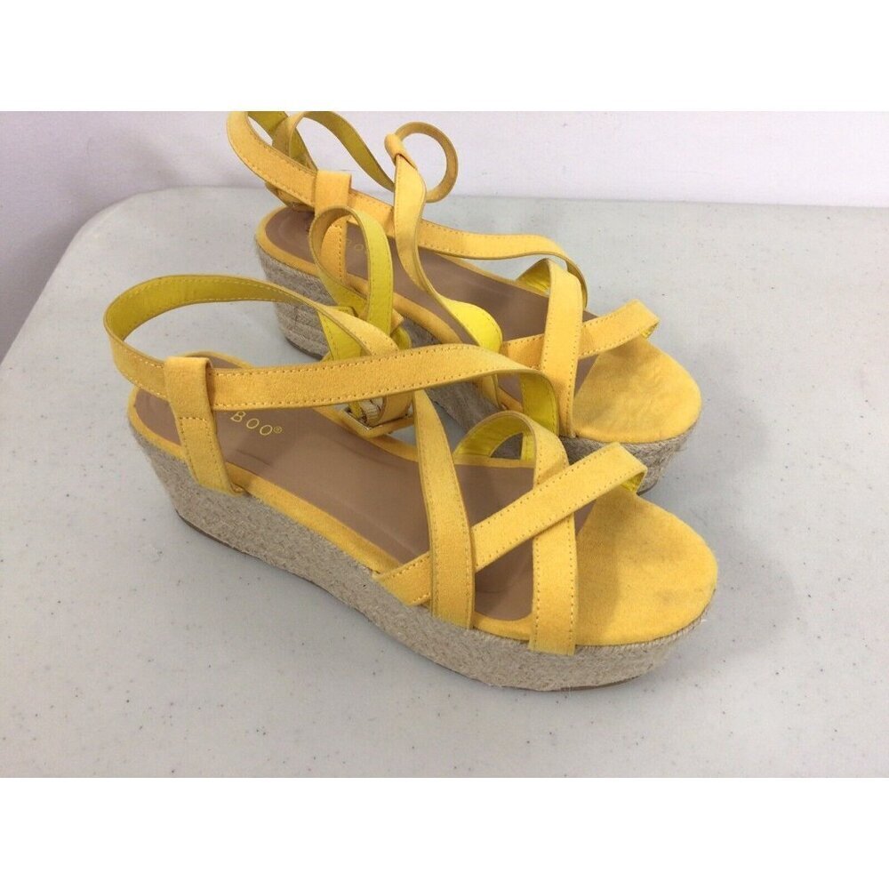 Bamboo Platform Resort Sandals Womens 7 - Picture 2 of 8